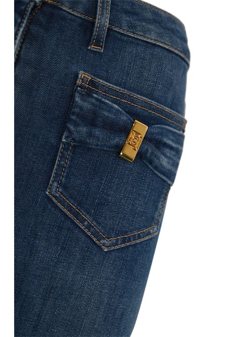 Jeans con dettagli a fiocco in denim Elisabetta Franchi | PJ88N51E2104